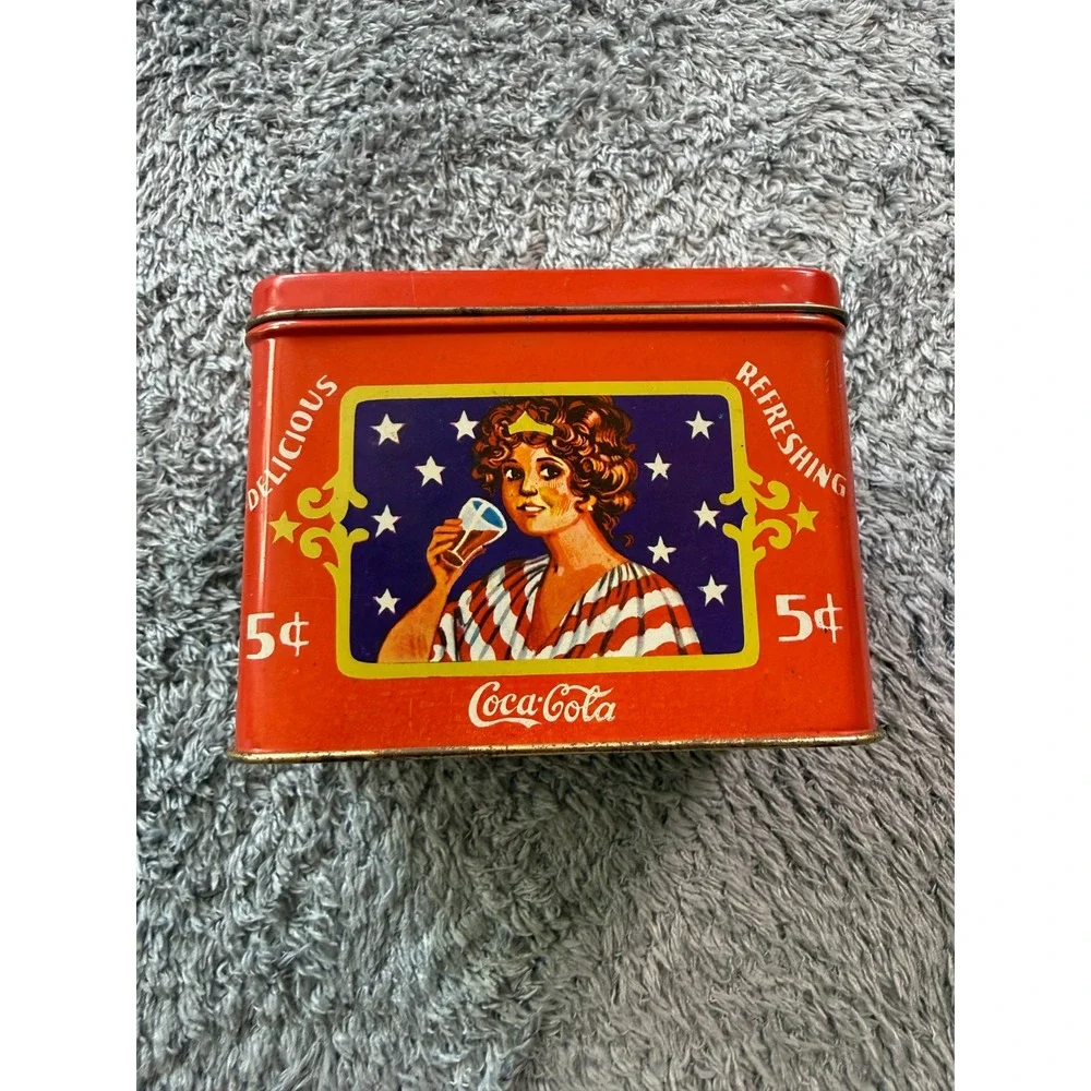 Coca-Cola Unisex Vintage Style Recipe Tin Box OS Red Metal Advertising Graphic